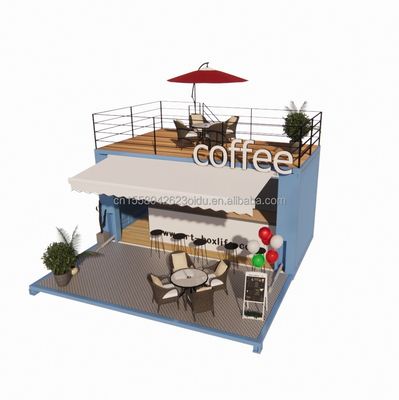 Mini loja pop-up de 20 pés com design moderno e tubos quadrados de aço galvanizado robusto
