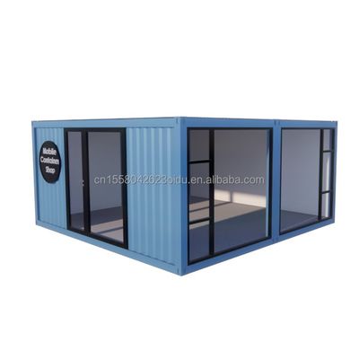 2023 Casas de contêineres modulares pré-fabricadas com janelas de liga de alumínio e tubos quadrados de aço galvanizado