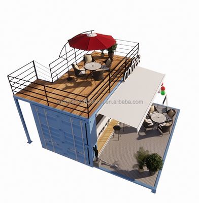 Mini loja pop-up de 20 pés com design moderno e tubos quadrados de aço galvanizado robusto