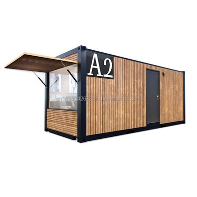 Casa pré-fabricada de 20 pés de embalagem plana personalizada de recipiente de madeira