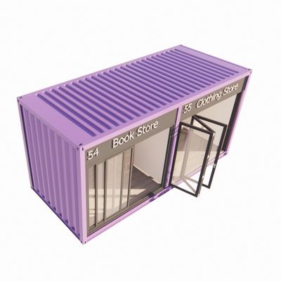 20ft Container Pop Up Café Restaurante Mobile Container Bar com design moderno e cor personalizada