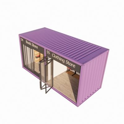 20ft Container Pop Up Café Restaurante Mobile Container Bar com design moderno e cor personalizada