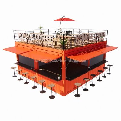 Loja Mini 20ft Pop-up Store Container Bar Stand com design modular resistente e painel de sanduíche de onda 50/75/100mm