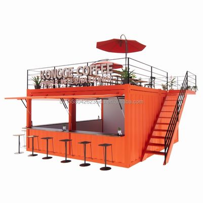 Loja Mini 20ft Pop-up Store Container Bar Stand com design modular resistente e painel de sanduíche de onda 50/75/100mm