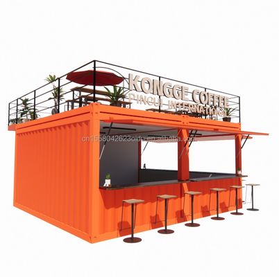 Loja Mini 20ft Pop-up Store Container Bar Stand com design modular resistente e painel de sanduíche de onda 50/75/100mm