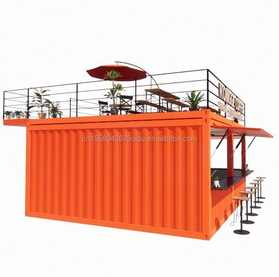 Loja Mini 20ft Pop-up Store Container Bar Stand com design modular resistente e painel de sanduíche de onda 50/75/100mm