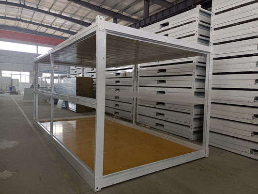 50/75/100mm Wave Sandwich Panel 20ft Flat Packaging Quick Folder Container Trailer para suas necessidades B2B