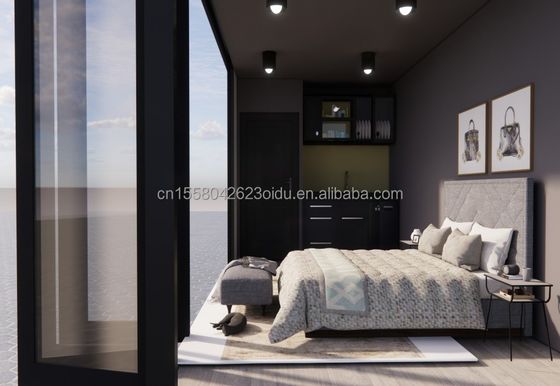Quadro de aço galvanizado de 180g Casa de recipientes para banheiros Casa pré-fabricada móvel para produtos