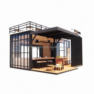 Janela de liga de alumínio Prefabricado Expedição Café móvel Container Bar Shops para layout personalizável