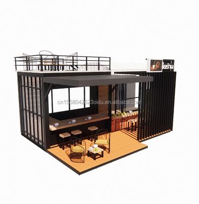 Janela de liga de alumínio Prefabricado Expedição Café móvel Container Bar Shops para layout personalizável