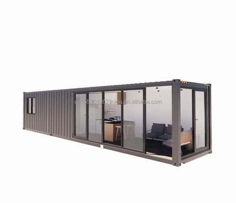 Instalação fácil Container de transporte pré-fabricado de 20 pés Casas com casa de banho e parede 50/75/100mm Painel de sanduíche de onda