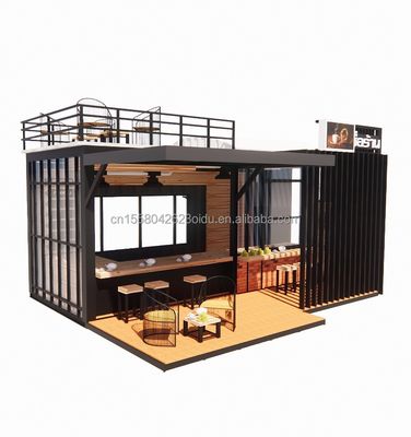 Janela de liga de alumínio Prefabricado Expedição Café móvel Container Bar Shops para layout personalizável