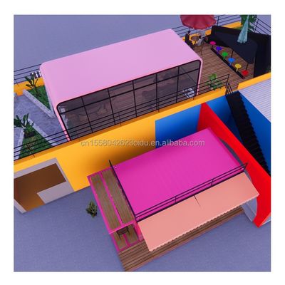 20ft Flat Mobile Container Loja Loja de Café Loja de Varejo Estande com 50mm Wave Sandwich Panel Parede para no Hotel