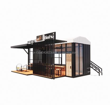 Janela de liga de alumínio Prefabricado Expedição Café móvel Container Bar Shops para layout personalizável