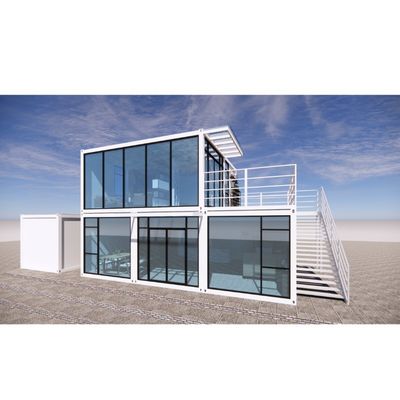 Design moderno Luxo Prefabricado Container Flat Pack Cozinhas de hotel com 50/75/100mm Wave Sandwich Panel Paredes