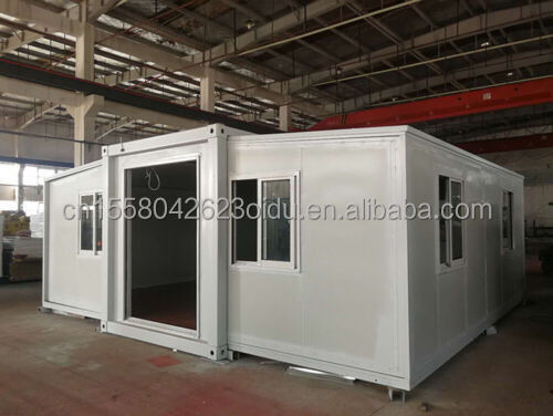 Casas de contêineres pré-fabricadas dobráveis com estilo de design moderno e janelas de liga de alumínio