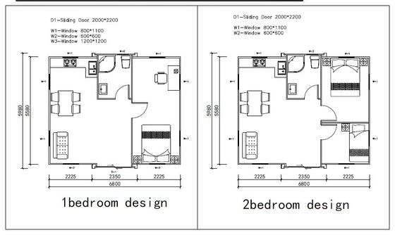 Casas de contêineres pré-fabricadas dobráveis com estilo de design moderno e janelas de liga de alumínio
