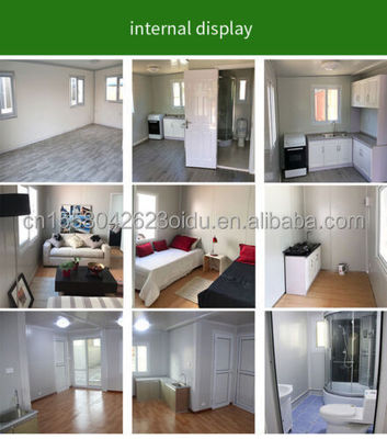 Casas de contêineres pré-fabricadas dobráveis com estilo de design moderno e janelas de liga de alumínio