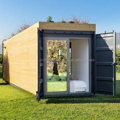 40ft 20ft Modern Luxury Garden Hotel Mobile Small House com instalação rápida e 50/75/100mm Wave Sandwich Panel Wall