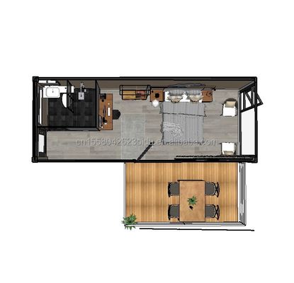 Container dobrável feito de tubos quadrados de aço galvanizado e cor personalizada para fácil montagem