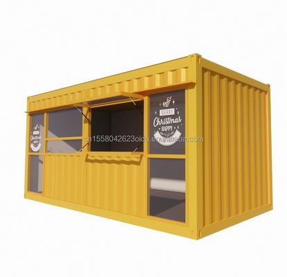 Quarto de quiosque da loja de conveniência em recipiente de embalagem plana para restaurante de fast-food e café