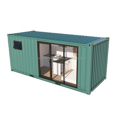 Casa de contêineres dobrável móvel com janela de liga de alumínio