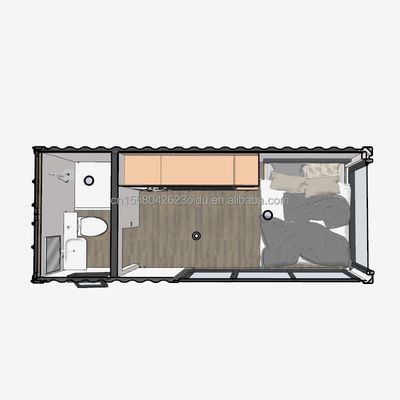 Parede 50/75/100mm Wave Sandwich Panel Container Casas para as suas necessidades