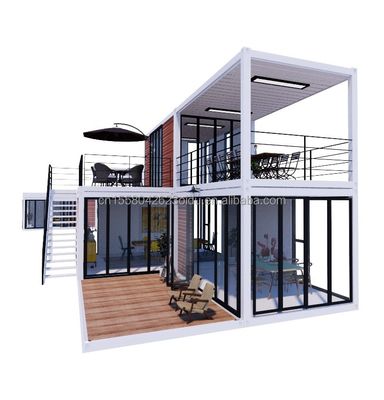 Casa de contêineres de 40 pés de aço galvanizado com 3 quartos em grande demanda