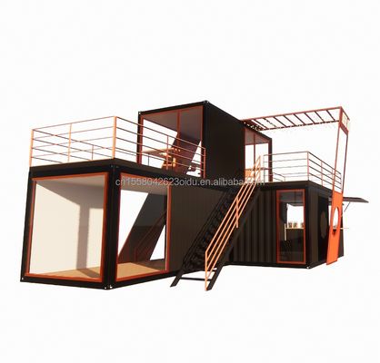 Estrutura de aço Cabina pré-fabricada Casa de contêiner de luxo com moldura de aço galvanizado de 180g