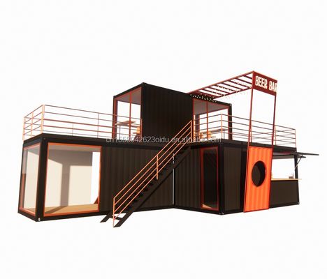 Estrutura de aço Cabina pré-fabricada Casa de contêiner de luxo com moldura de aço galvanizado de 180g