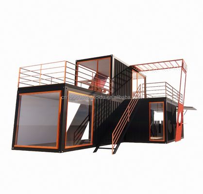Estrutura de aço Cabina pré-fabricada Casa de contêiner de luxo com moldura de aço galvanizado de 180g