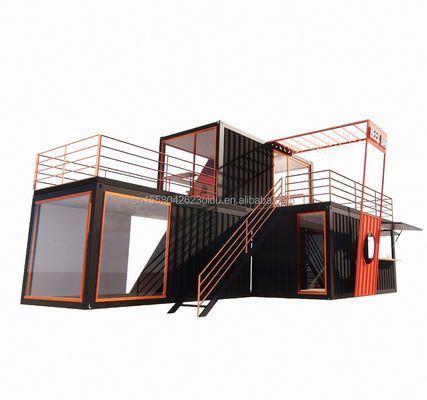 Estrutura de aço Cabina pré-fabricada Casa de contêiner de luxo com moldura de aço galvanizado de 180g