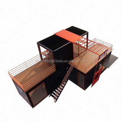 Estrutura de aço Cabina pré-fabricada Casa de contêiner de luxo com moldura de aço galvanizado de 180g