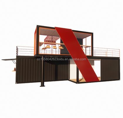 Estrutura de aço Cabina pré-fabricada Casa de contêiner de luxo com moldura de aço galvanizado de 180g