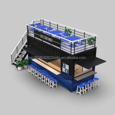 Cor personalizada 20FT ou 40FT Luxury Shipping Container Bar Café Prefabricado dobrável Container Café