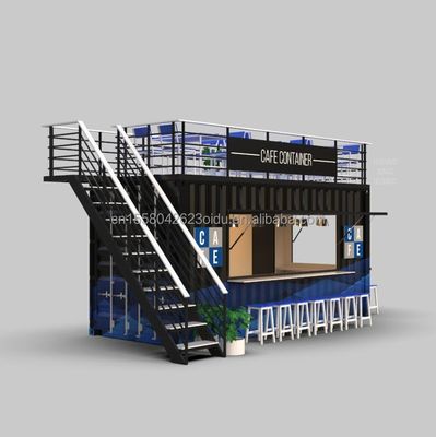 Cor personalizada 20FT ou 40FT Luxury Shipping Container Bar Café Prefabricado dobrável Container Café