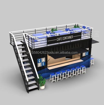 Cor personalizada 20FT ou 40FT Luxury Shipping Container Bar Café Prefabricado dobrável Container Café