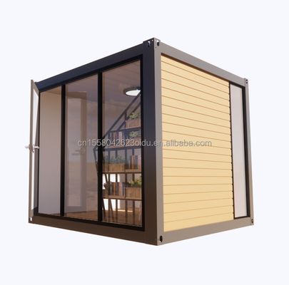 Casa de contêineres acessível com 50/75/100mm Wave Sandwich Panel Parede e Alumínio