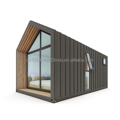 Modern Triangular Resort Hotel Casa de contêineres pré-fabricada com um quarto casa de banho cozinha e jardim