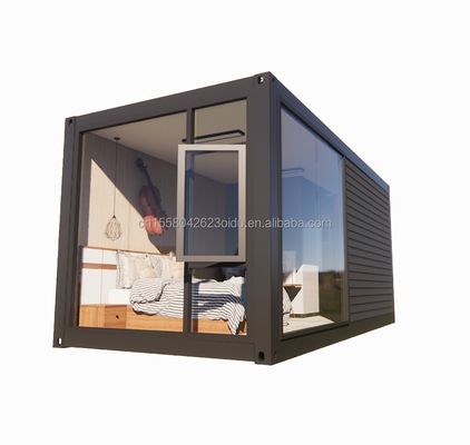 Casa de contêiner de luxo com tubos quadrados de aço galvanizado