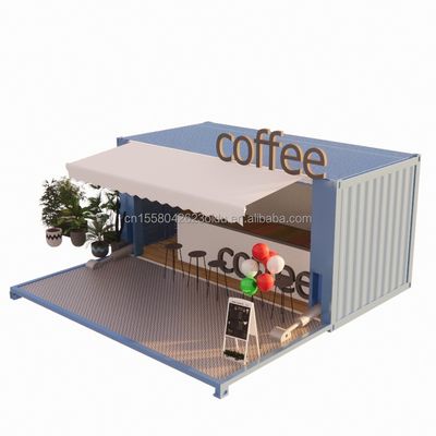 Banheiro Container Houses 20ft dobrável luxo pré-fabricado portavel Container de transporte pré-fabricado Café