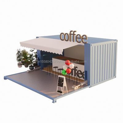 Banheiro Container Houses 20ft dobrável luxo pré-fabricado portavel Container de transporte pré-fabricado Café