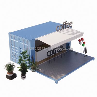 Banheiro Container Houses 20ft dobrável luxo pré-fabricado portavel Container de transporte pré-fabricado Café