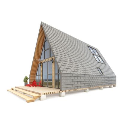 EU Banheiro Sala de estar recipiente triangular de madeira com porta de painel de sanduíche e estrutura de tubos quadrados de aço galvanizado