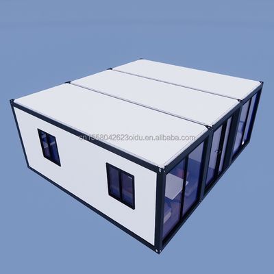 Casas de contêineres Estrutura de aço acessível Casas pré-fabricadas com 50/75/100mm Wave Sandwich Panel Paredes