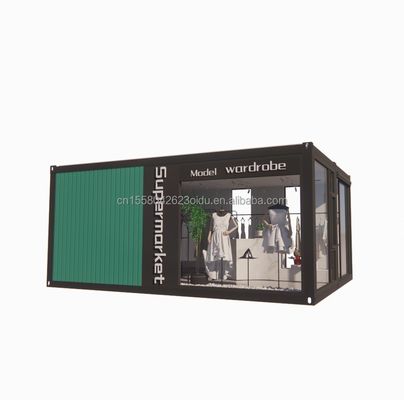 Casa de madeira de combinação dobrável para loja de cores personalizadas Estrutura de aço galvanizado de aço curvado 180g