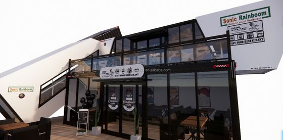 Casa de jardim com tubos quadrados de aço galvanizado Estrutura principal Estilo de design chinês