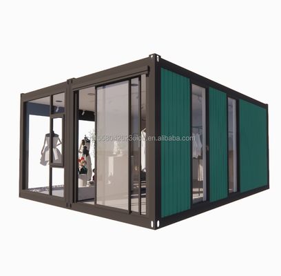 Casa de madeira de combinação dobrável para loja de cores personalizadas Estrutura de aço galvanizado de aço curvado 180g