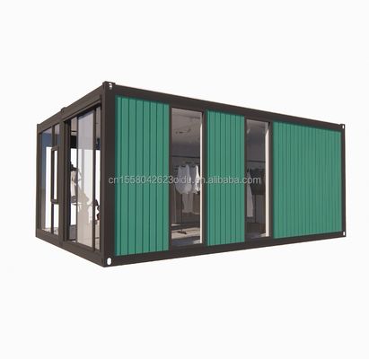 Casa de madeira de combinação dobrável para loja de cores personalizadas Estrutura de aço galvanizado de aço curvado 180g