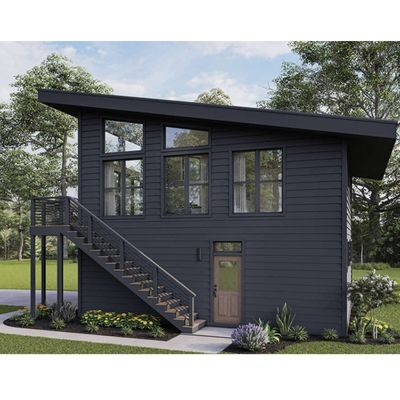 Tubos quadrados de aço galvanizado 2 quartos Edifício exterior pré-fabricado Casa de contêineres de remessa para villa/jardim do pátio quente